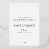 Gouden Script Foto Bruiloft Dank u Kaart (Achterkant)