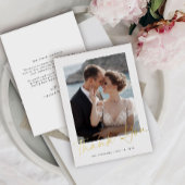 Gouden Script Foto Bruiloft Dank u Kaart
