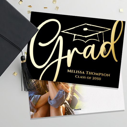 Gouden Script Gradatie Foto Aankondiging Modern  