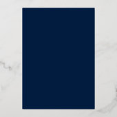 Gouden Script Hoofdstuk 30 Blauw 30e Verjaardagsfe Folie Uitnodiging (Achterkant)