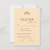 Gouden Script Huwelijks RSVP Kaart (Voorkant)