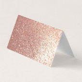 Gouden script kalligrafie Dank u glittery Visitekaartje (Achterkant)