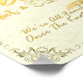 Gouden Script Kies een Stoel Niet een Kant Trouw T Poster (Hoek)