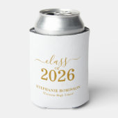 Gouden Script Klas van 2026 Moderne Afstudeerfeest Blikjeskoeler (Blikje Voorkant)