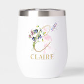 Gouden Script Letter C Monogram Gepersonaliseerde  (Achterkant)