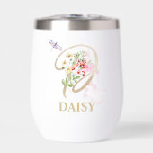 Gouden Script Letter D Monogram Gepersonaliseerde (Voorkant)