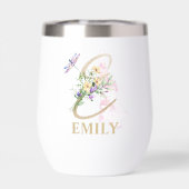 Gouden Script Letter E Monogram Gepersonaliseerde  (Achterkant)