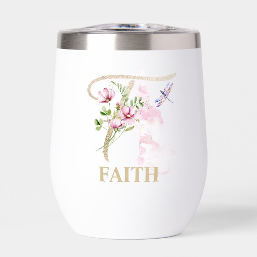 Gouden Script Letter F Monogram Gepersonaliseerde (Voorkant)