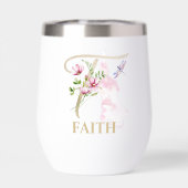 Gouden Script Letter F Monogram Gepersonaliseerde (Achterkant)