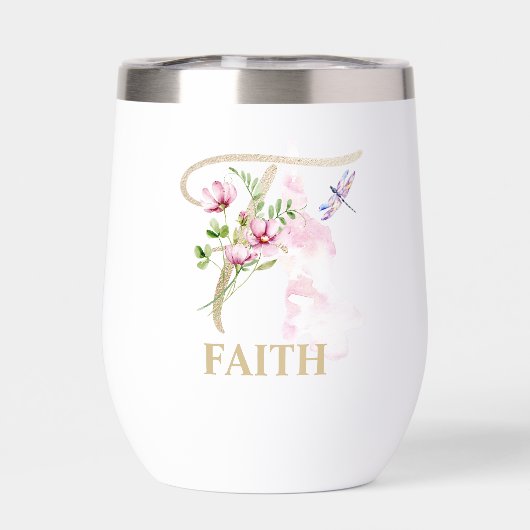 Gouden Script Letter F Monogram Gepersonaliseerde  (Achterkant)