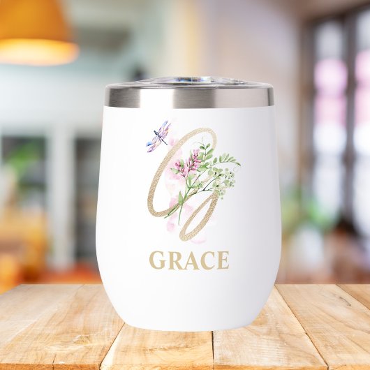 Gouden Script Letter G Monogram Gepersonaliseerde