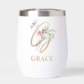 Gouden Script Letter G Monogram Gepersonaliseerde  (Achterkant)