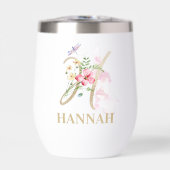 Gouden Script Letter H Monogram Gepersonaliseerde (Voorkant)