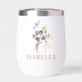 Gouden Script Letter I Monogram Gepersonaliseerde  (Achterkant)