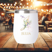 Gouden Script Letter J Monogram Gepersonaliseerde 