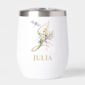 Gouden Script Letter J Monogram Met Naam Verpersoo (Voorkant)