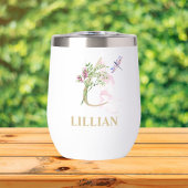 Gouden Script Letter L Monogram Gepersonaliseerde