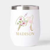 Gouden Script Letter M Monogram Gepersonaliseerde  (Achterkant)