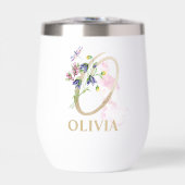 Gouden Script Letter O Monogram Gepersonaliseerde (Voorkant)