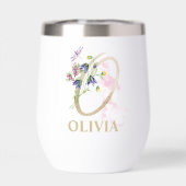 Gouden Script Letter O Monogram Gepersonaliseerde (Achterkant)