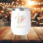 Gouden Script Letter V Monogram Gepersonaliseerde