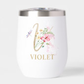 Gouden Script Letter V Monogram Gepersonaliseerde  (Voorkant)