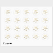 Gouden Script Liefde Elegante Bruiloft Stickers (Vel)