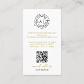Gouden Script Luxe Vastgoed Foto Visitekaartje (Achterkant)