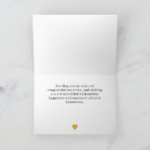 Gouden Script Minimalistische Aangepaste Naam Klas Kaart (Binnen)