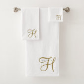 Gouden Script Monogram Handdoek (Insitu)