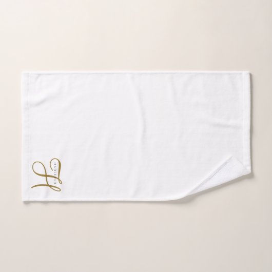 Gouden Script Monogram Handdoek (Handdoek)