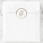Gouden script monogram initiaal S op elke kleur Ronde Sticker (Tas)