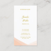 Gouden Script Naam Sjabloon Professioneel Modern Visitekaartje (Achterkant)