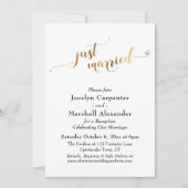 Gouden Script Net Getrouwd Confetti Rugzijde Kaart (Voorkant)