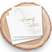 Gouden Script op Geometrisch Kant Gepersonaliseerd Servet