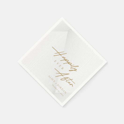 Gouden Script op Geometrisch Kant Gepersonaliseerd Servet (Hoek)