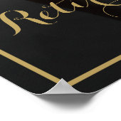 Gouden Script Pensioenfeest Foto Welkomstbord Poster (Hoek)