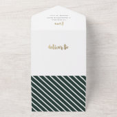 Gouden Script Prettig Kerstmis Foto Vakantie All In One Uitnodiging (Buitenkant)