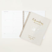Gouden Script Toekomstige Mevrouw Beige Trouwplann Planner (Display)