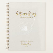 Gouden Script Toekomstige Mevrouw Beige Trouwplann Planner (Voorkant)