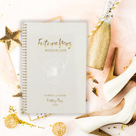 Gouden Script Toekomstige Mevrouw Beige Trouwplann Planner