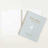 Gouden Script Toekomstige Mevrouw Blush Blauw Planner (Display)