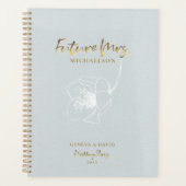 Gouden Script Toekomstige Mevrouw Blush Blauw Planner (Voorkant)