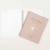Gouden Script Toekomstige Mevrouw Roze Trouwplanne Planner (Display)