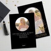 Gouden Script Twee Foto Afstudeer Uitnodiging