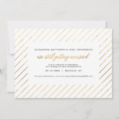 Gouden Script Uitstel Trouwdatum Bericht Save The Date (Achterkant)