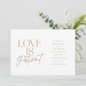 Gouden Script Verliefd Huwelijk Uitgesteld Wijzigi Aankondiging (Staand voorkant)