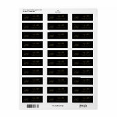 Gouden Script Vijftig Modern Zwart 50ste Verjaarda Etiket (Full Sheet)