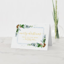 gouden script Vrolijke kerst bewegende aankondigin