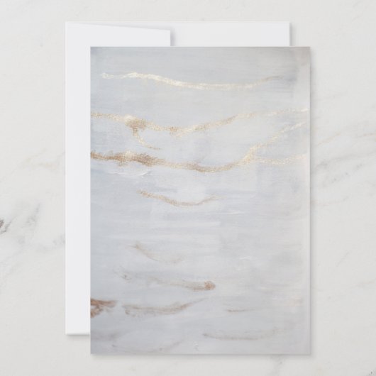 Gouden Script Waterverf Photo Engagement Party Kaart (Achterkant)